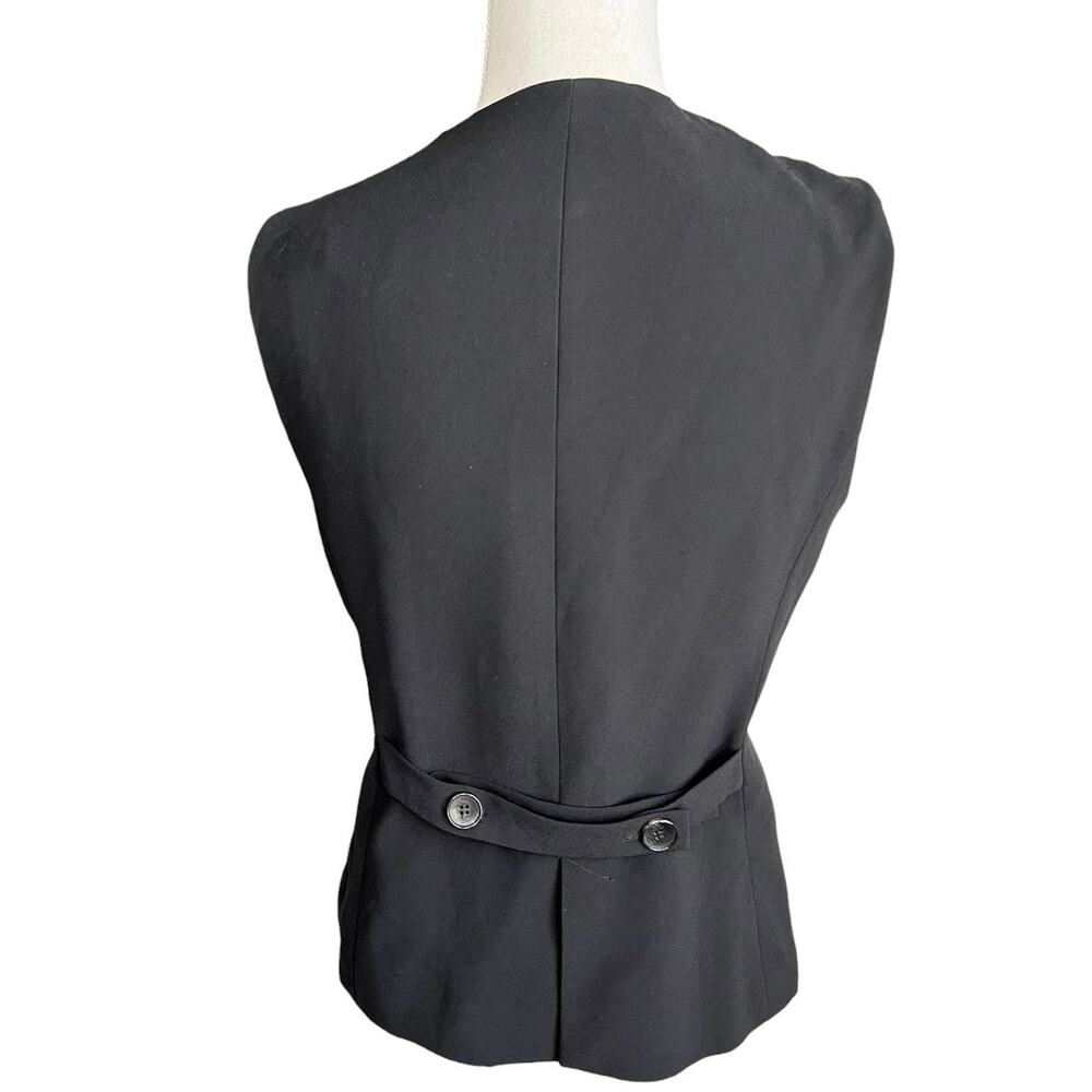 H&M black suit vest button down professional timeless office wear workwear - Picture 4 of 6